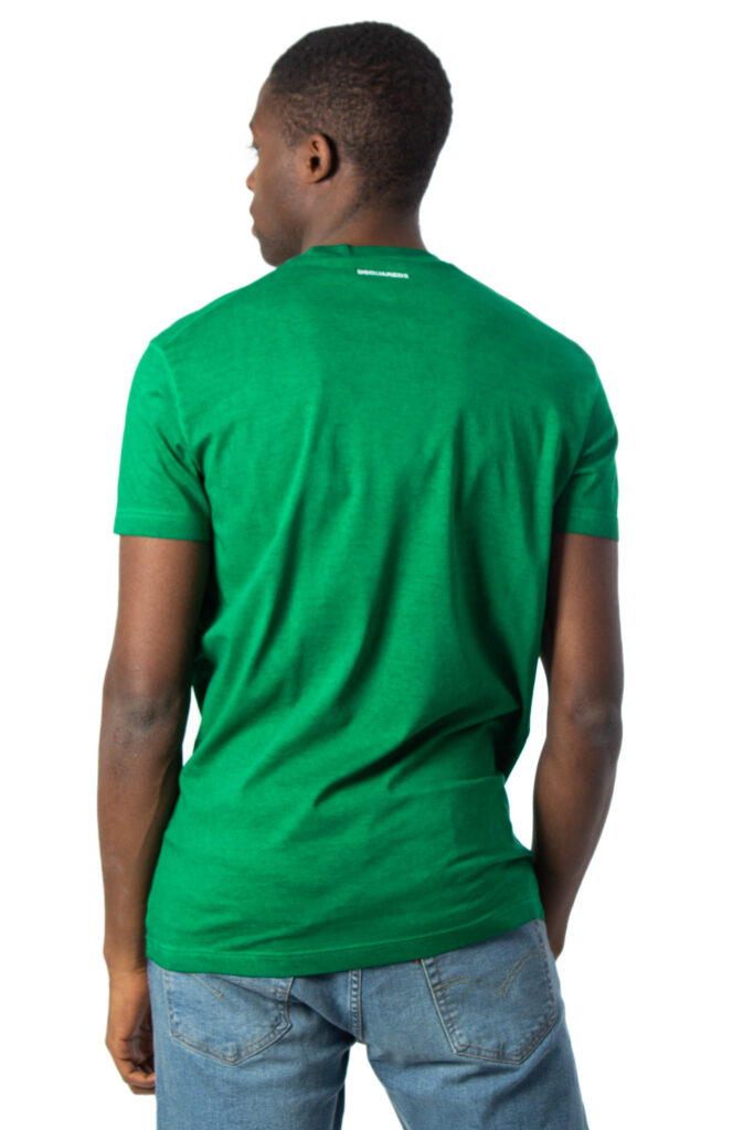T-shirt Dsquared2 stampa brotherhood Verde
