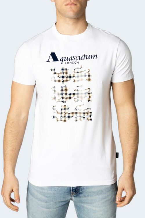 T-shirt Aquascutum tai007 Bianco