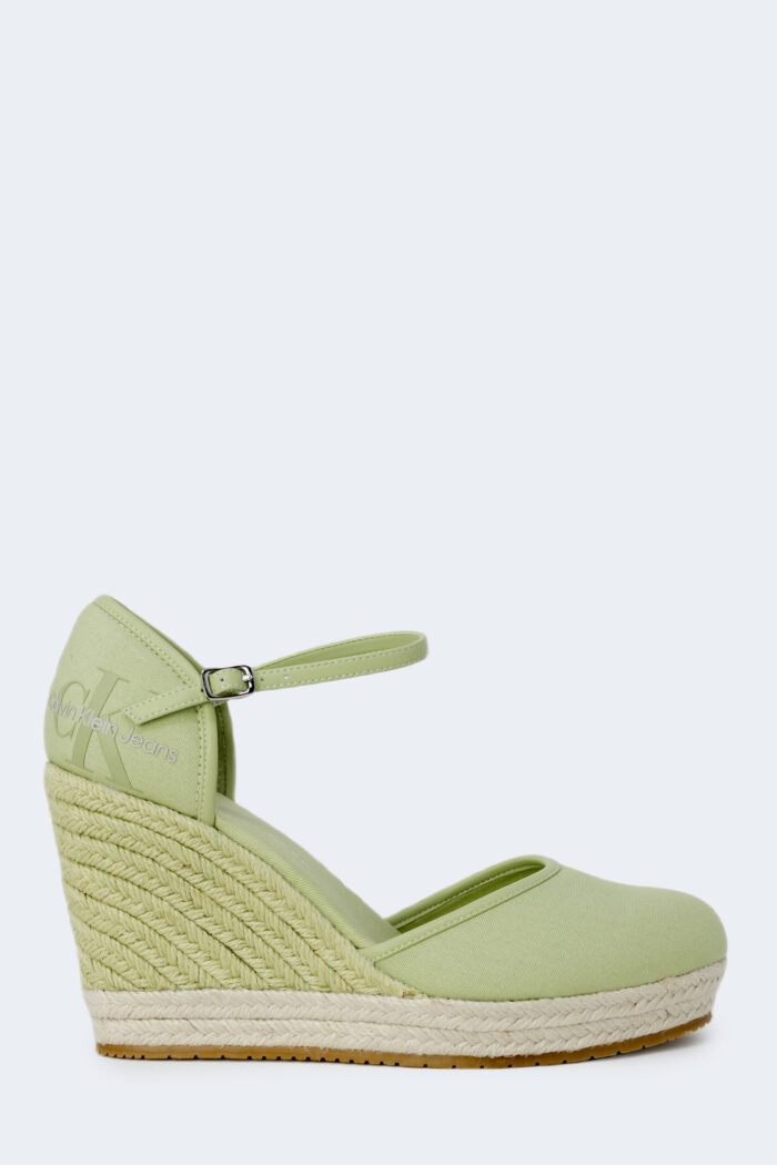 Scarpe con tacco  Calvin Klein Jeans wedge sandal close t Verde