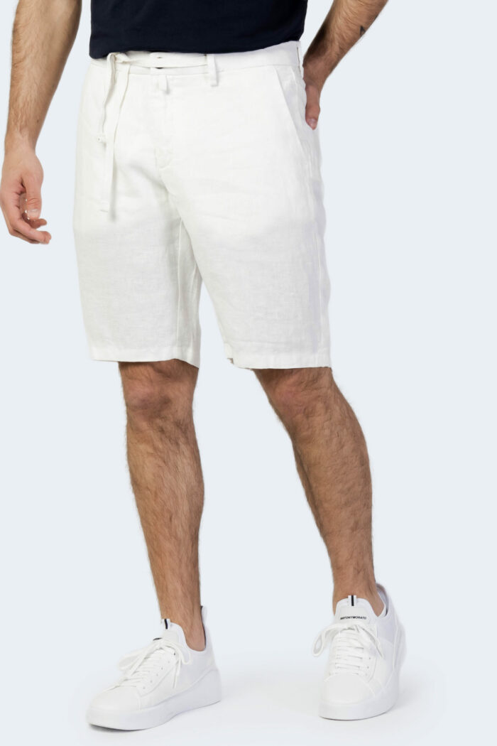 Bermuda Borghese pantalaccio lino ln01 Bianco
