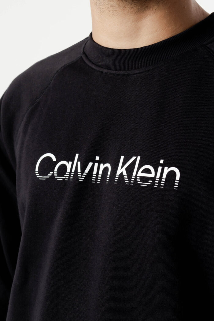 Felpa senza cappuccio Calvin Klein Performance Nero