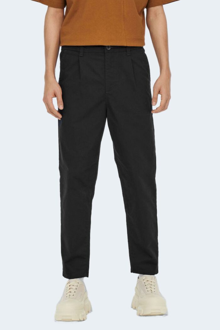 Pantaloni tapered Only & Sons Nero