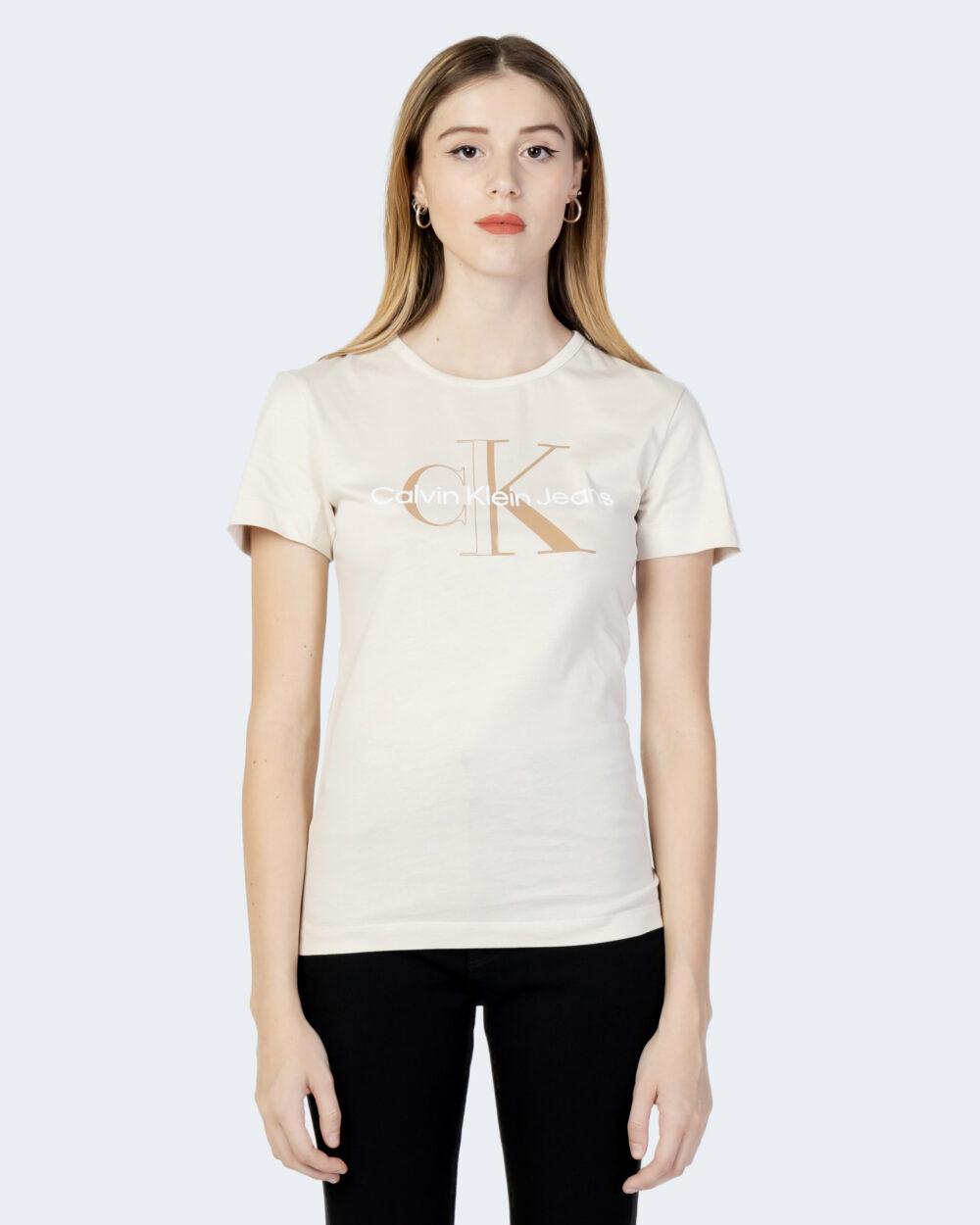 T-shirt Calvin Klein Jeans Beige - Foto 4