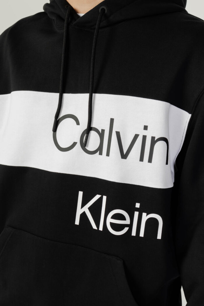 Felpa con cappuccio Calvin Klein Jeans Nero
