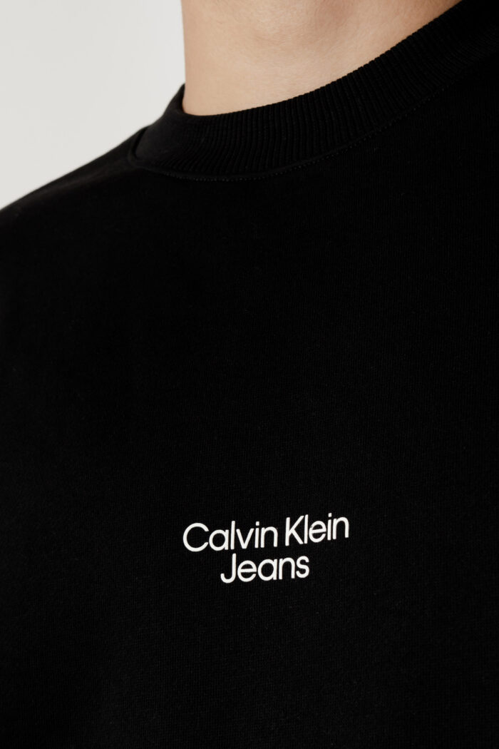 Felpa senza cappuccio Calvin Klein Jeans Nero