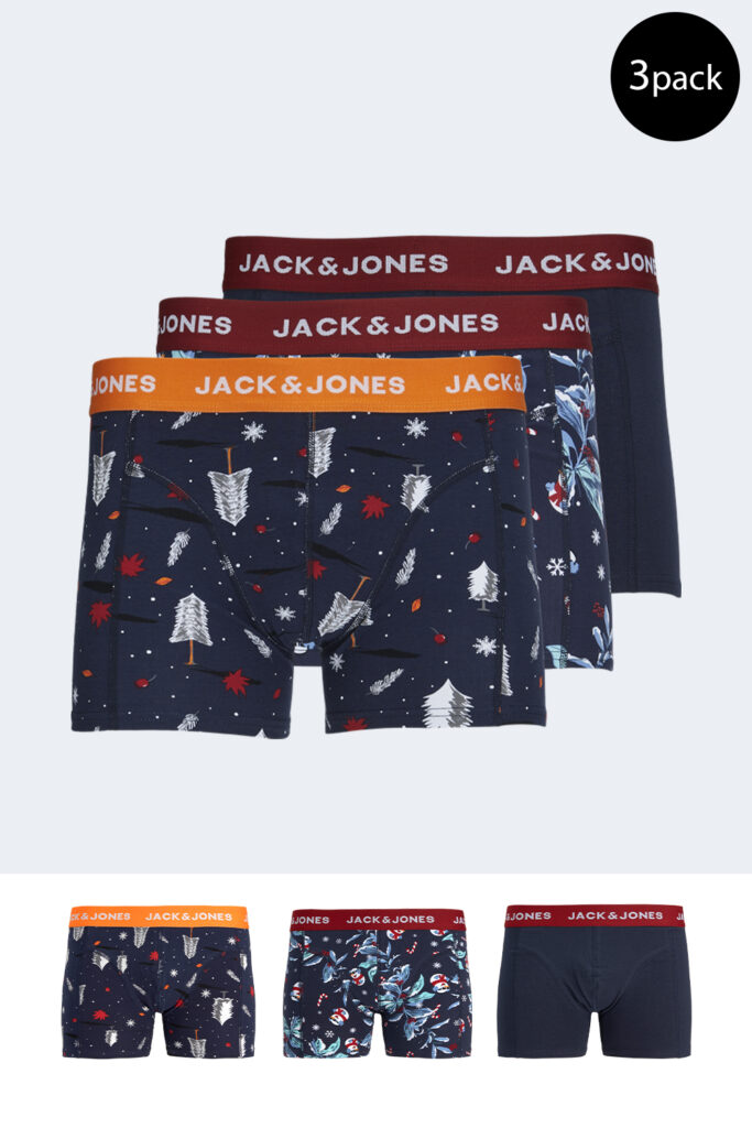Boxer Jack Jones jacsnowman trunks 3 pack Blu