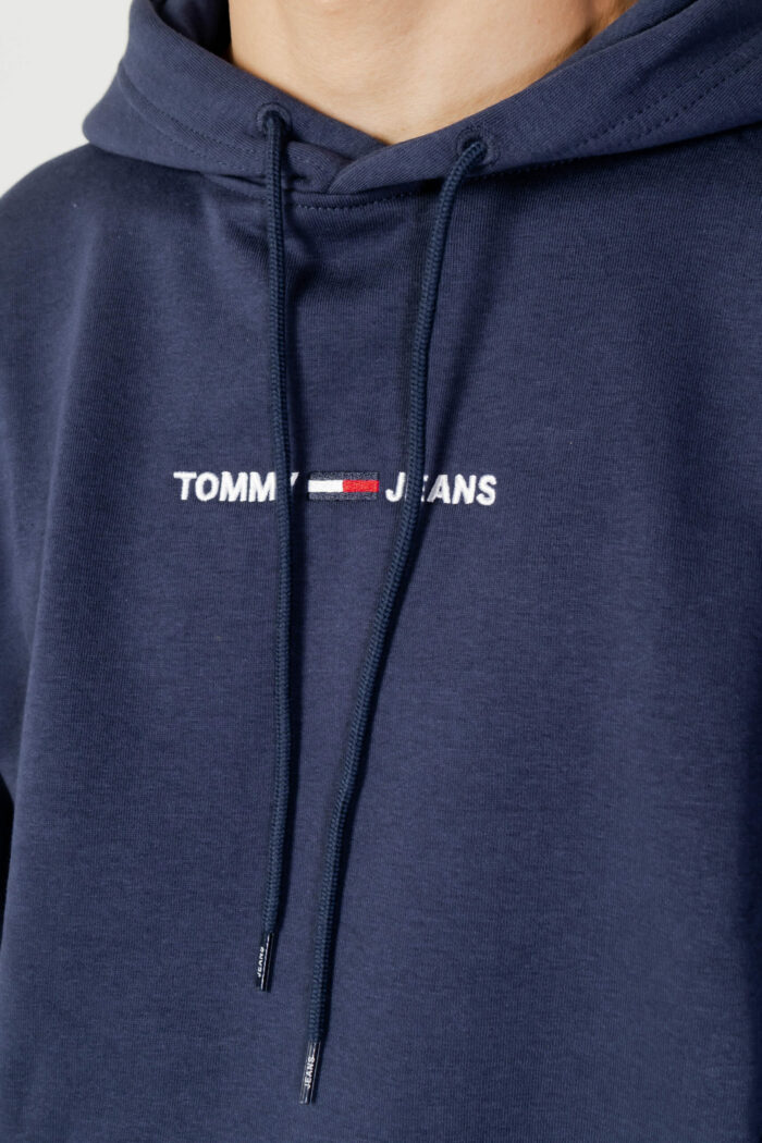 Felpa con cappuccio Tommy Hilfiger Jeans tjm linear logo hood dm0dm12942 Blu
