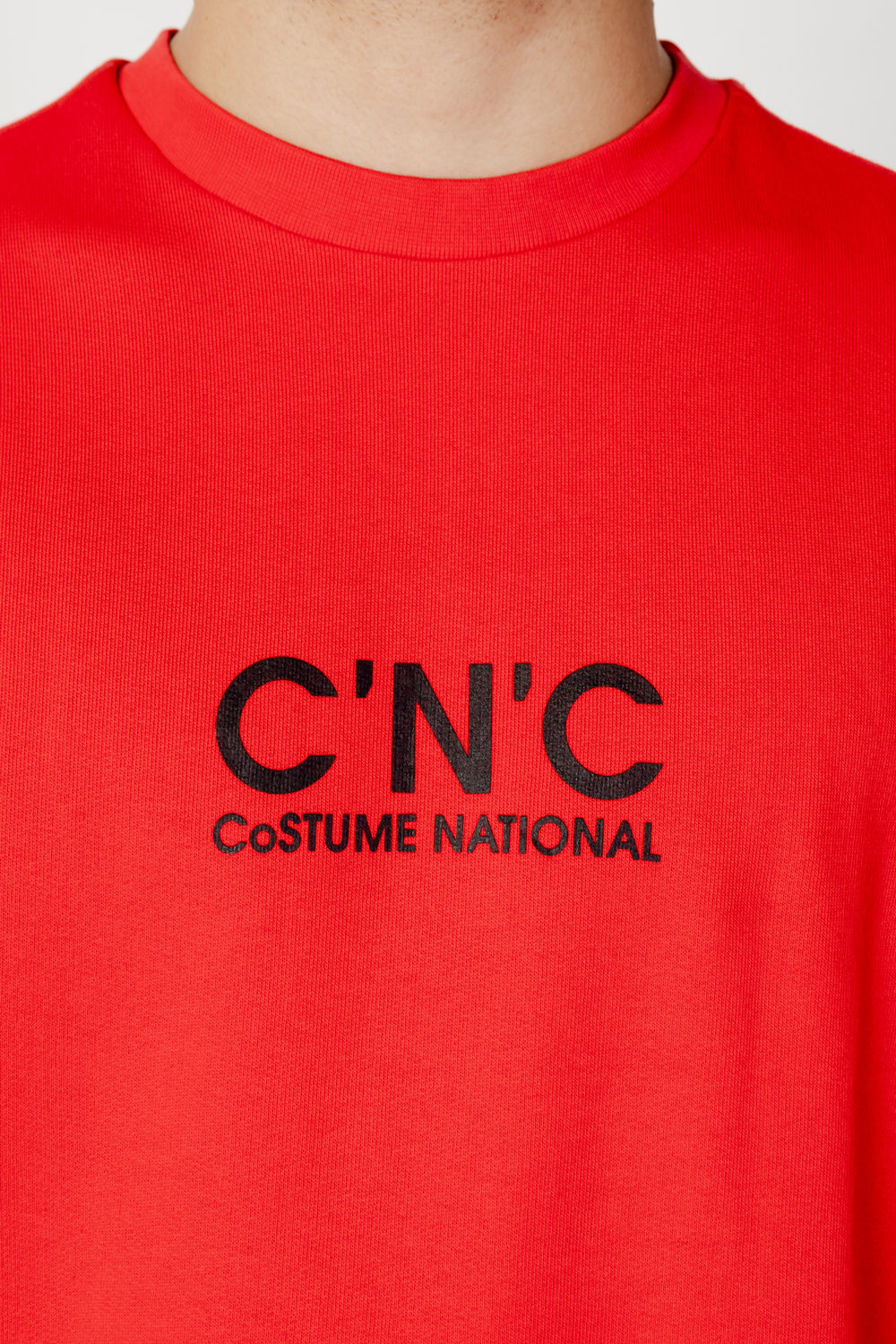 Felpa senza cappuccio CNC Costume National Rosso - Foto 2