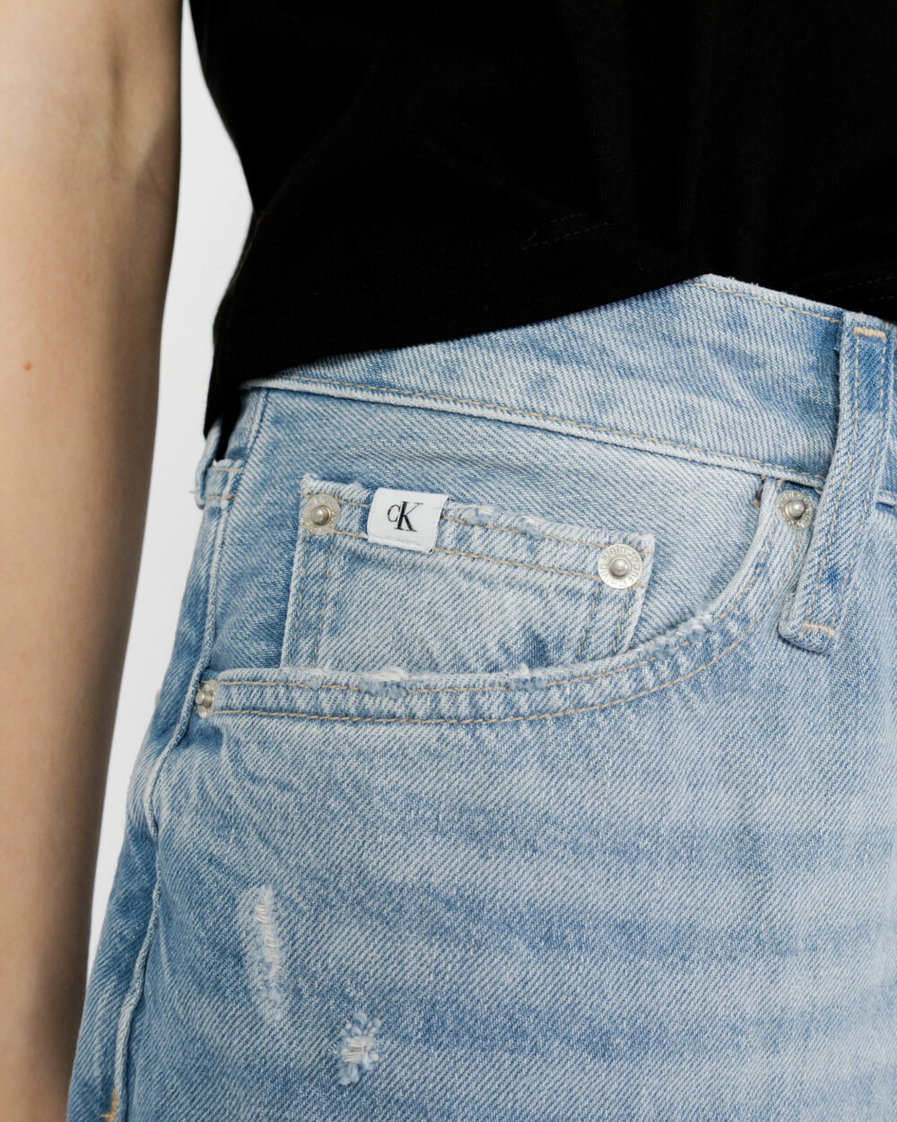 Jeans larghi Calvin Klein Jeans Denim chiaro - Foto 2
