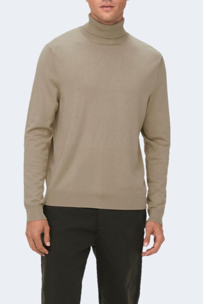 Dolcevita Only & Sons onswyler life roll neck knit noos Beige