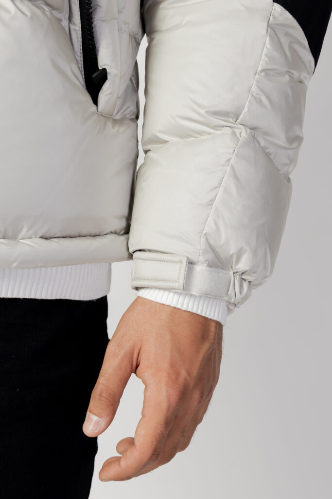 Piumino Blauer. emerson two-tone down jacket with concealed hood Grigio Chiaro