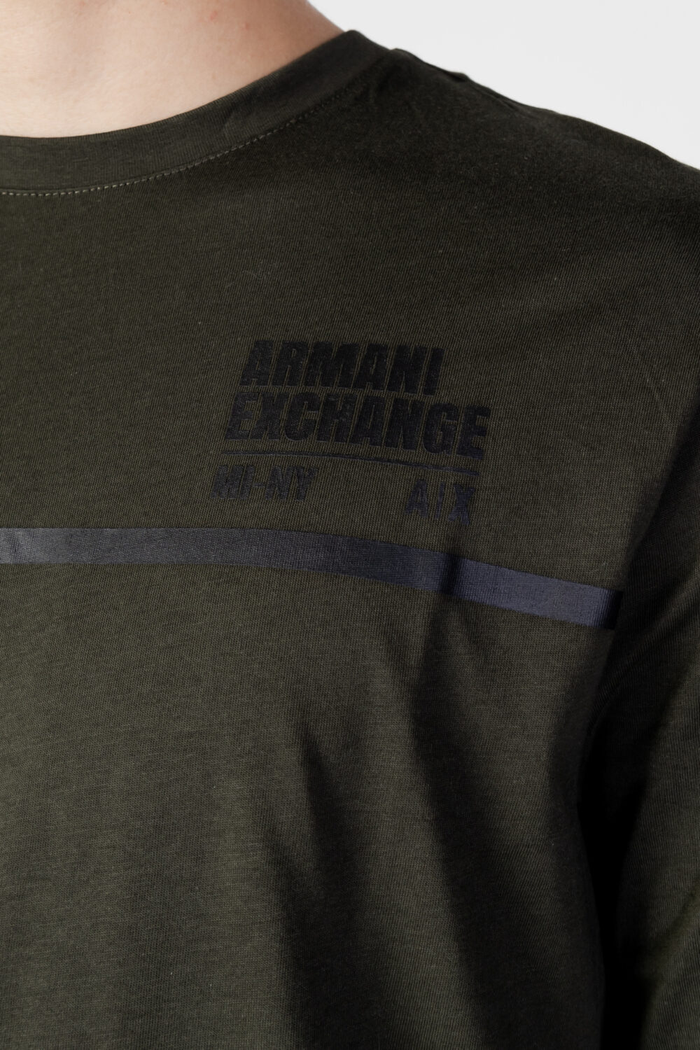 T-shirt manica lunga Armani Exchange Verde Oliva - Foto 2