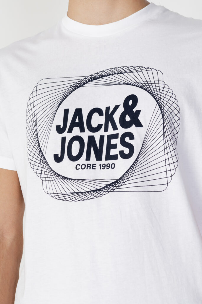 T-shirt Jack Jones jcoluca tee ss crew neck fst Bianco