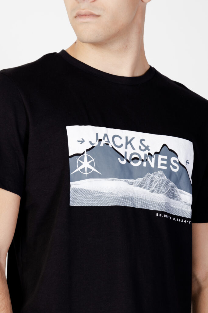 T-shirt Jack Jones jcobooster tee ss crew neck nov 22 Nero