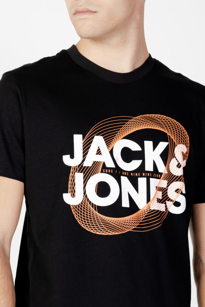 T-shirt Jack Jones jcoluca tee ss crew neck fst Nero