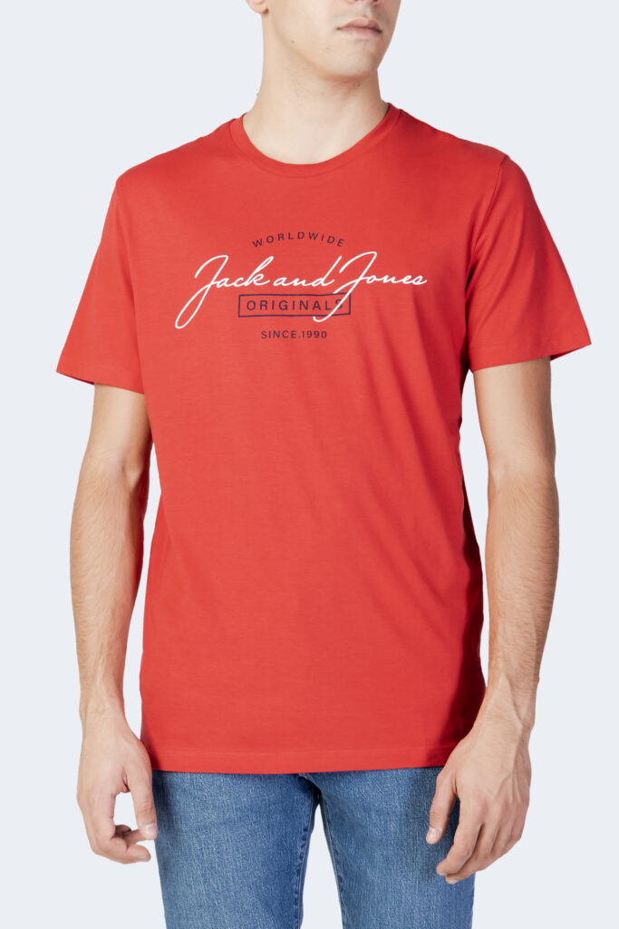 T-shirt Jack Jones jorferry tee ss crew neck  fst Rosso