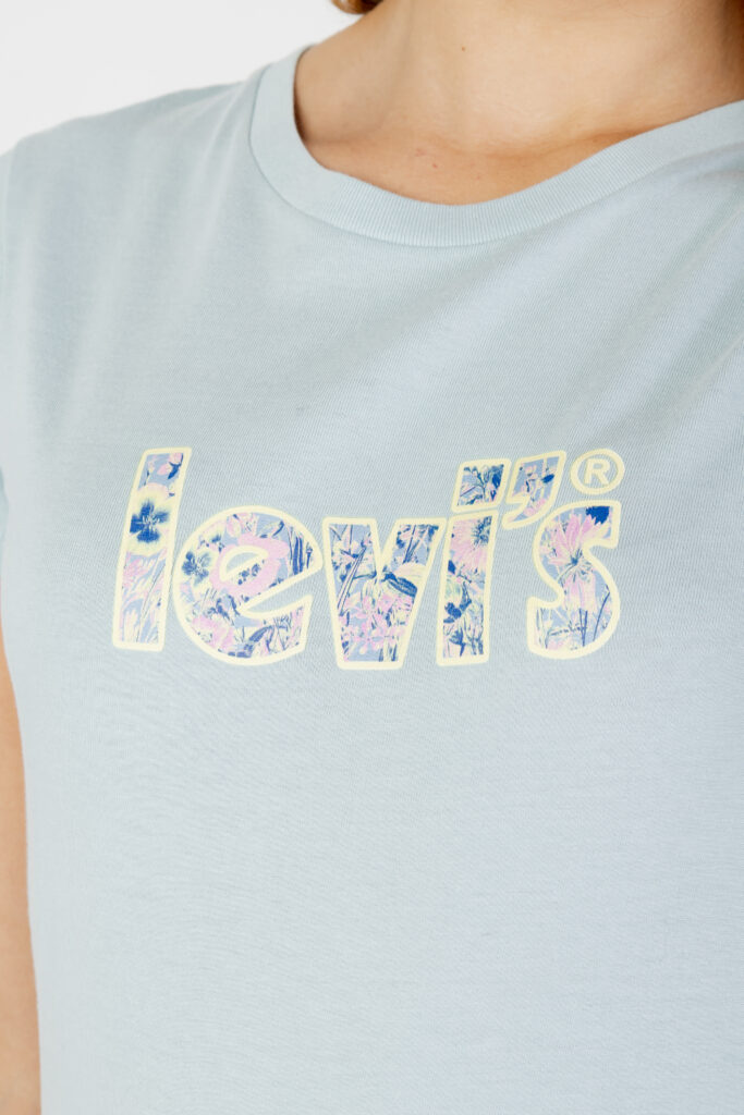 T-shirt Levi’s® floral poster logo fill Celeste