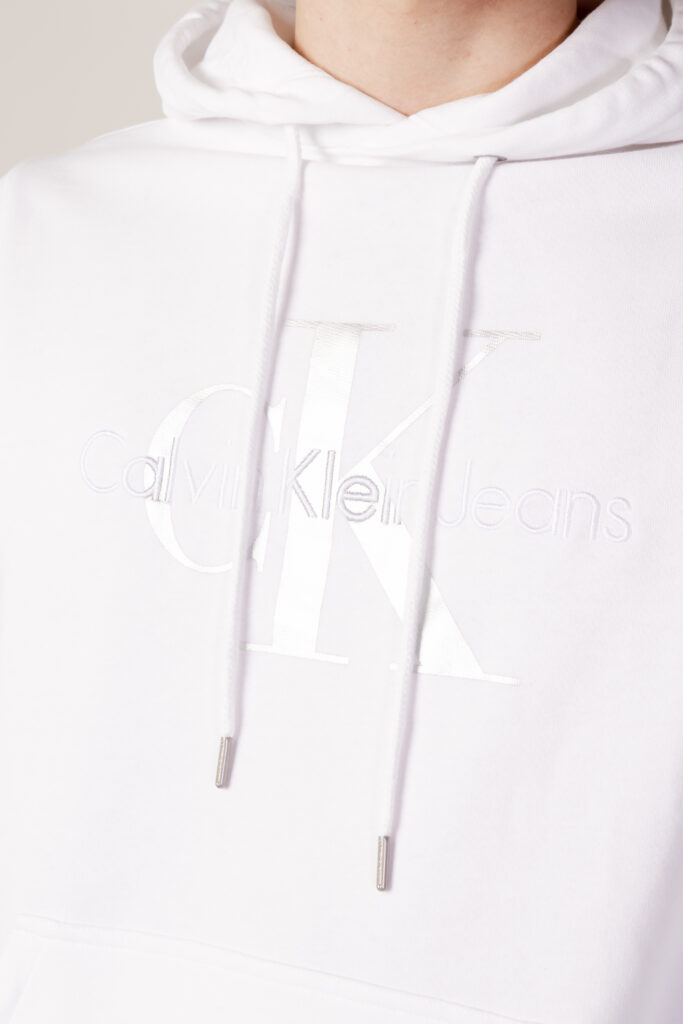 Felpa con cappuccio Calvin Klein Jeans seasonal monogram re Argento