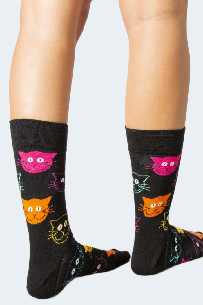 Calzini Lunghi Happy Socks cat sock Nero