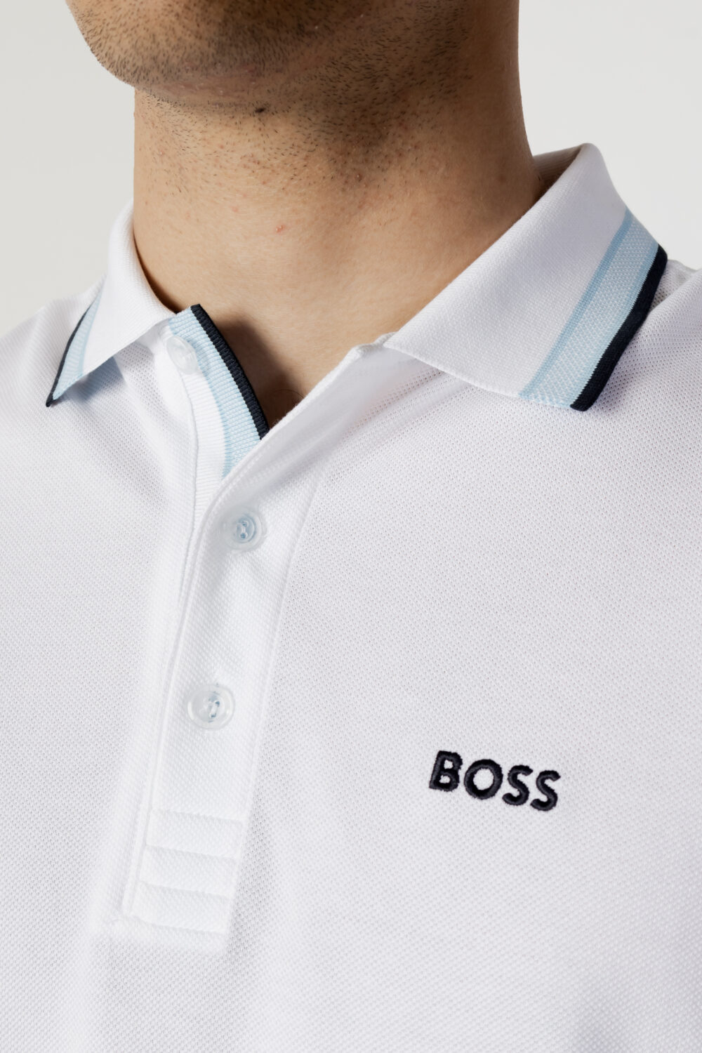 Polo manica corta Boss jersey paddy Bianco - Foto 2