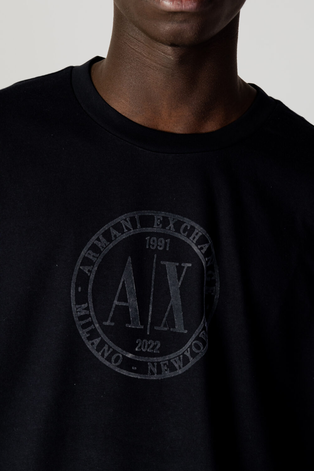 T-shirt Armani Exchange logo Blu - Foto 2