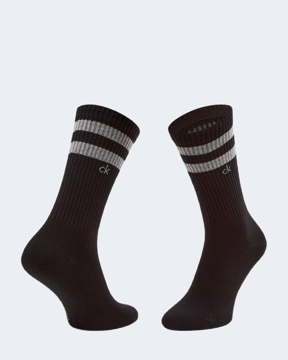 Calzini Lunghi Calvin Klein ck men sock 2p stripes Nero - Foto 2