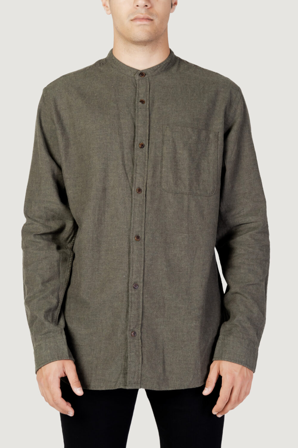 Camicia manica lunga Jack Jones eband heather shirt Verde Oliva - Foto 1