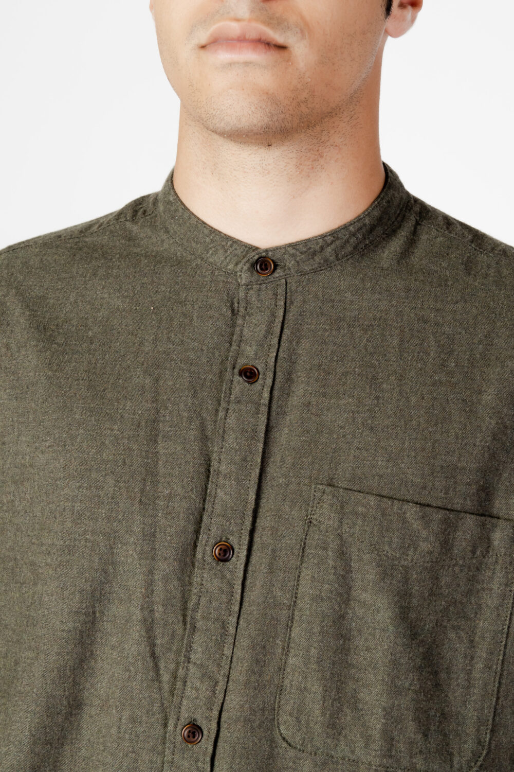Camicia manica lunga Jack Jones eband heather shirt Verde Oliva - Foto 2