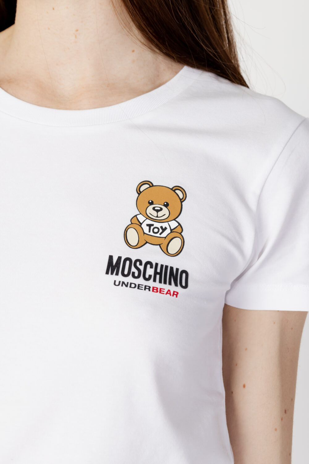 T-shirt Moschino Underwear stampa logo Bianco - Foto 2