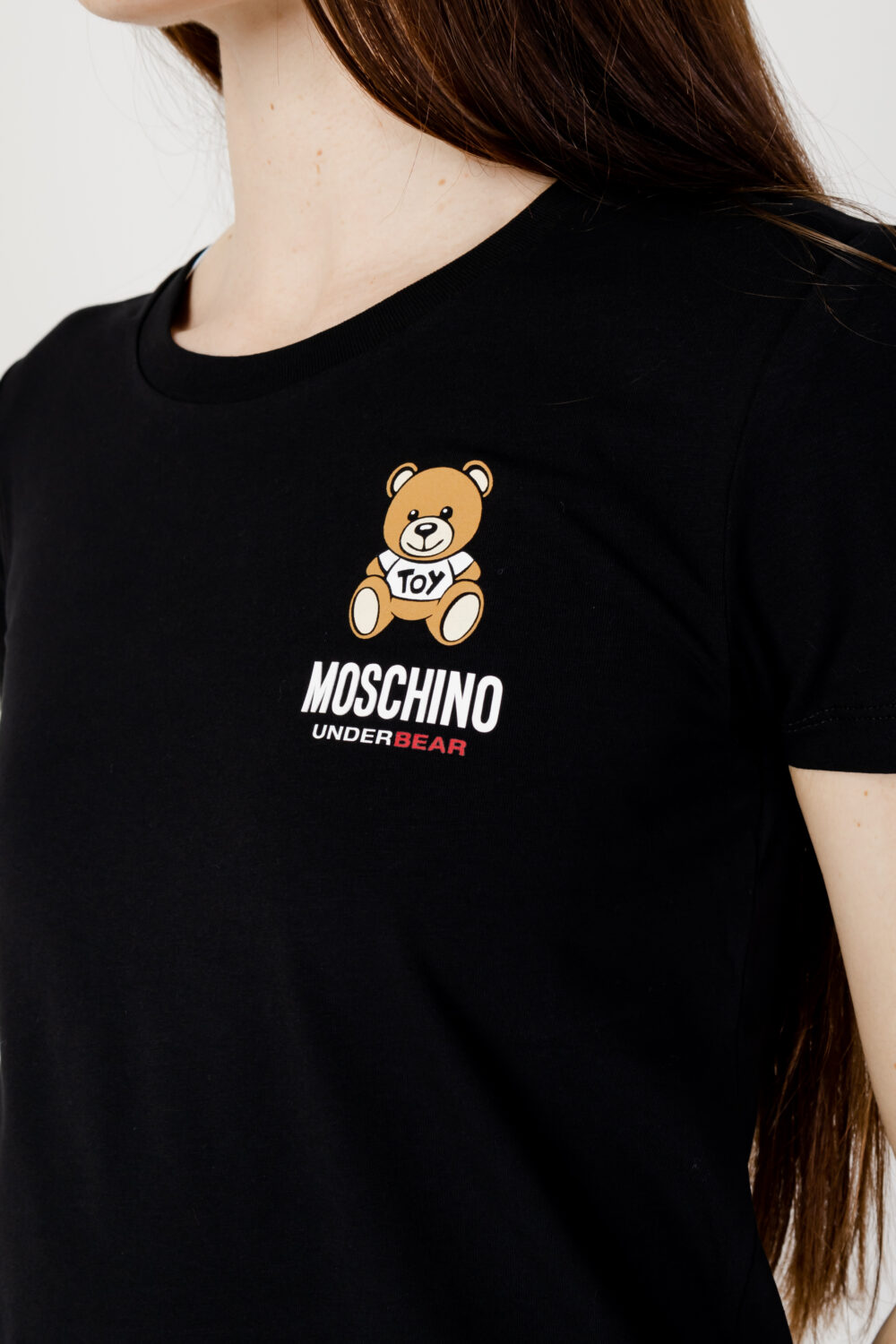T-shirt Moschino Underwear stampa logo Nero - Foto 2
