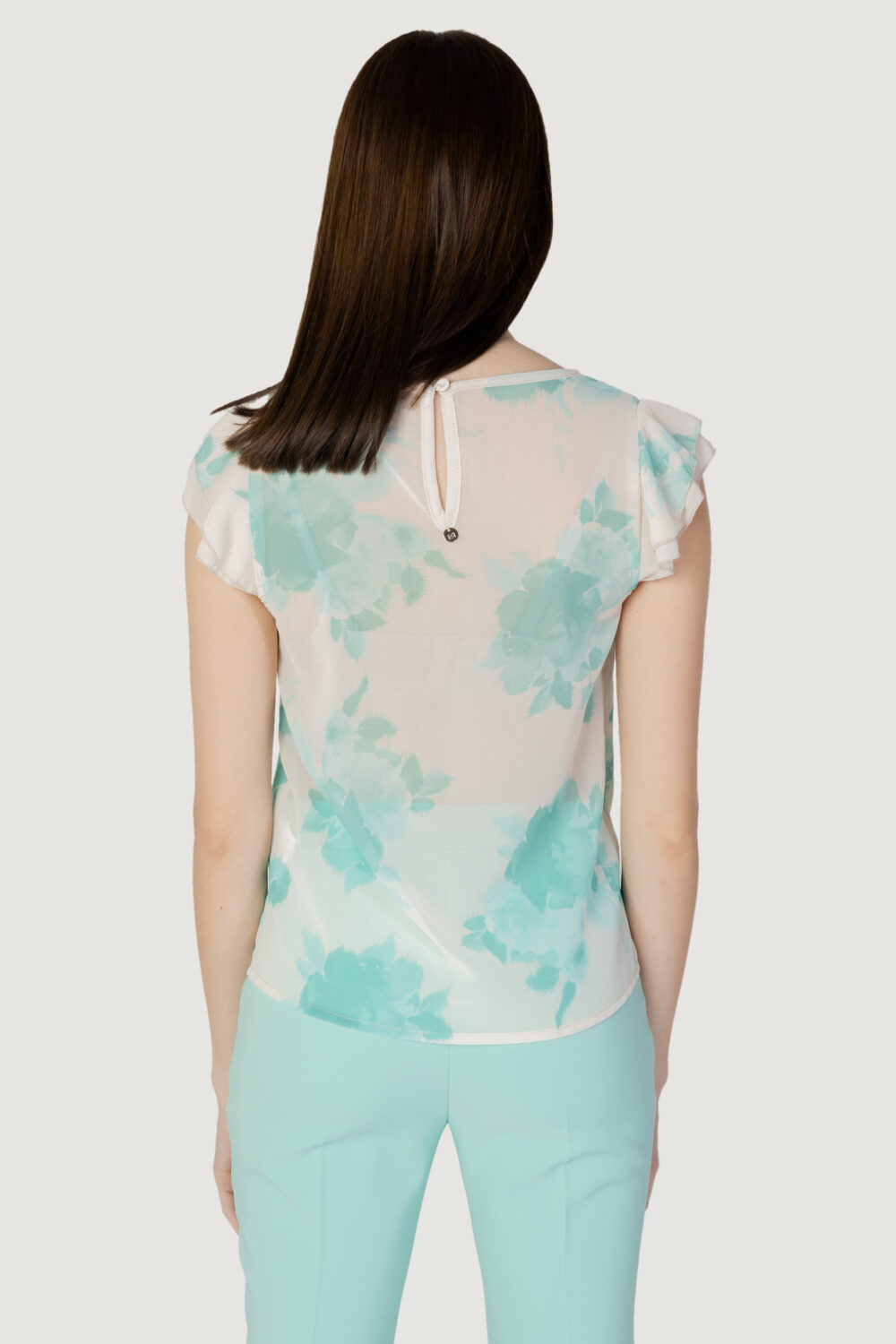Blusa manica corta Rinascimento stampa floreale Tiffany - Foto 4