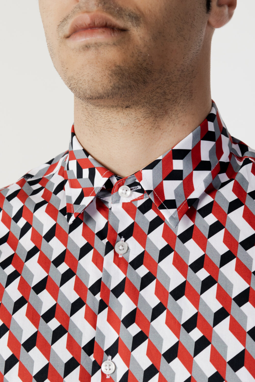 Camicia manica lunga Antony Morato napoli slim fit Rosso - Foto 2