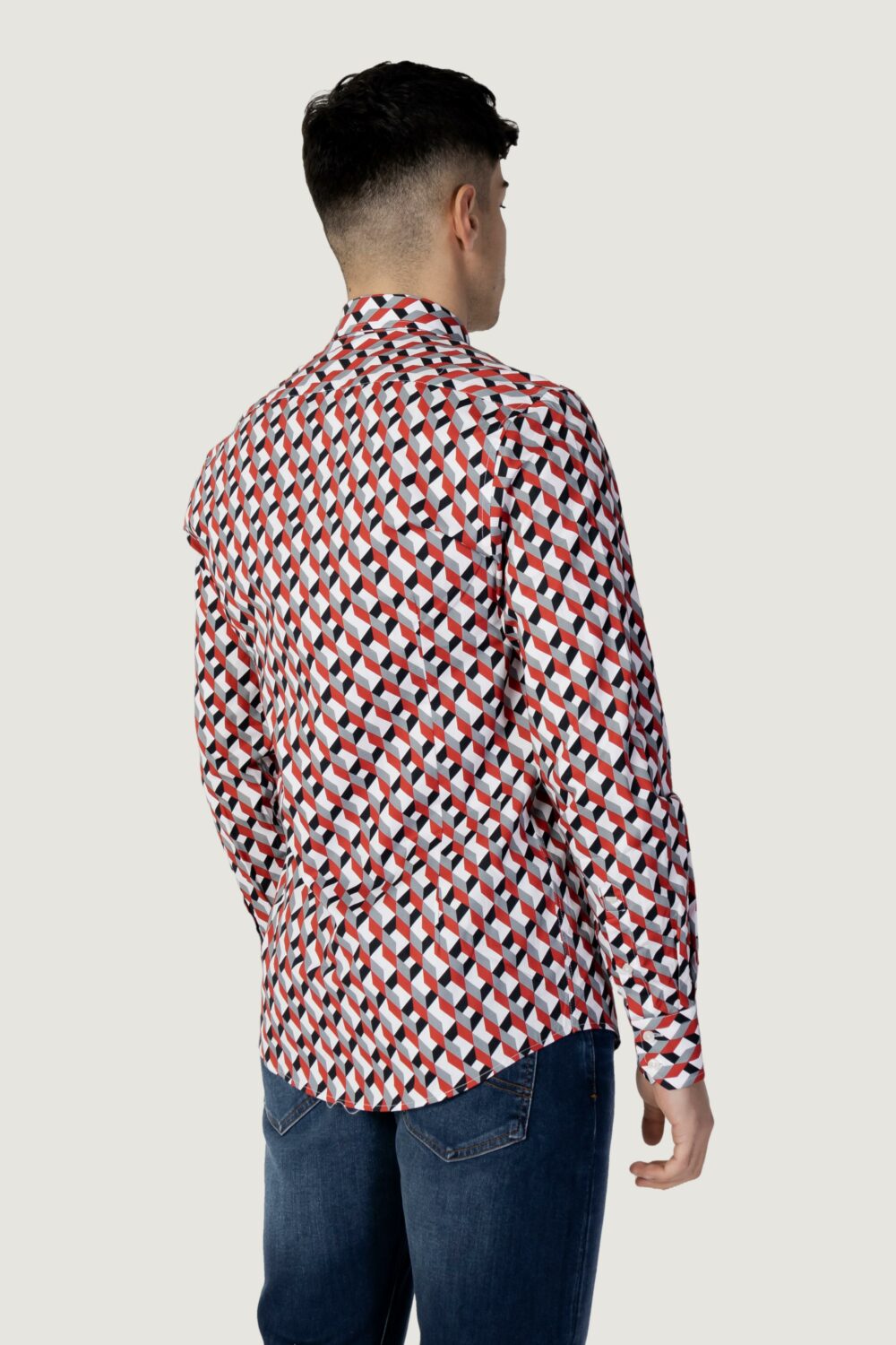 Camicia manica lunga Antony Morato napoli slim fit Rosso - Foto 4