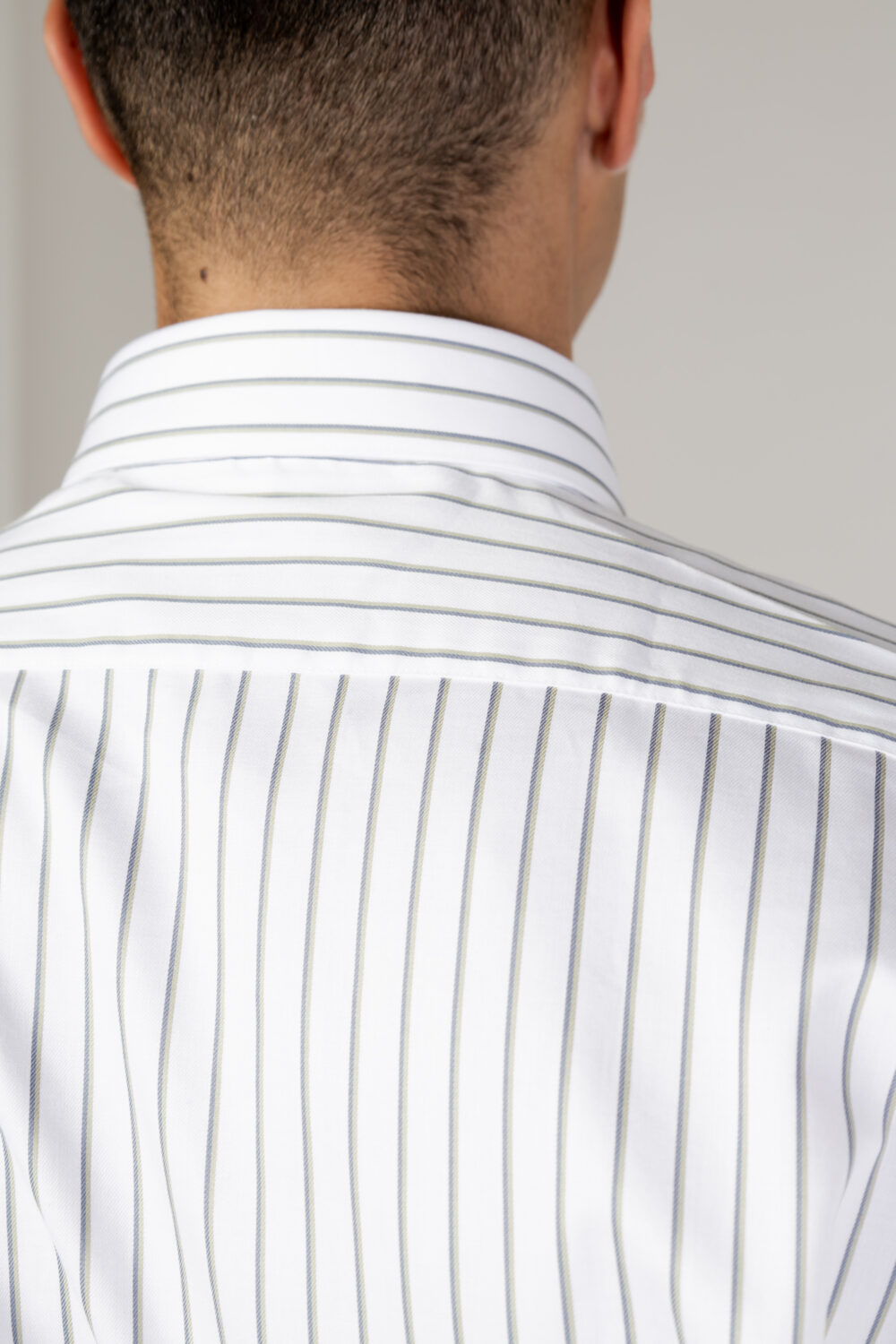 Camicia manica lunga Calvin Klein twill stripe fitted Verde - Foto 6