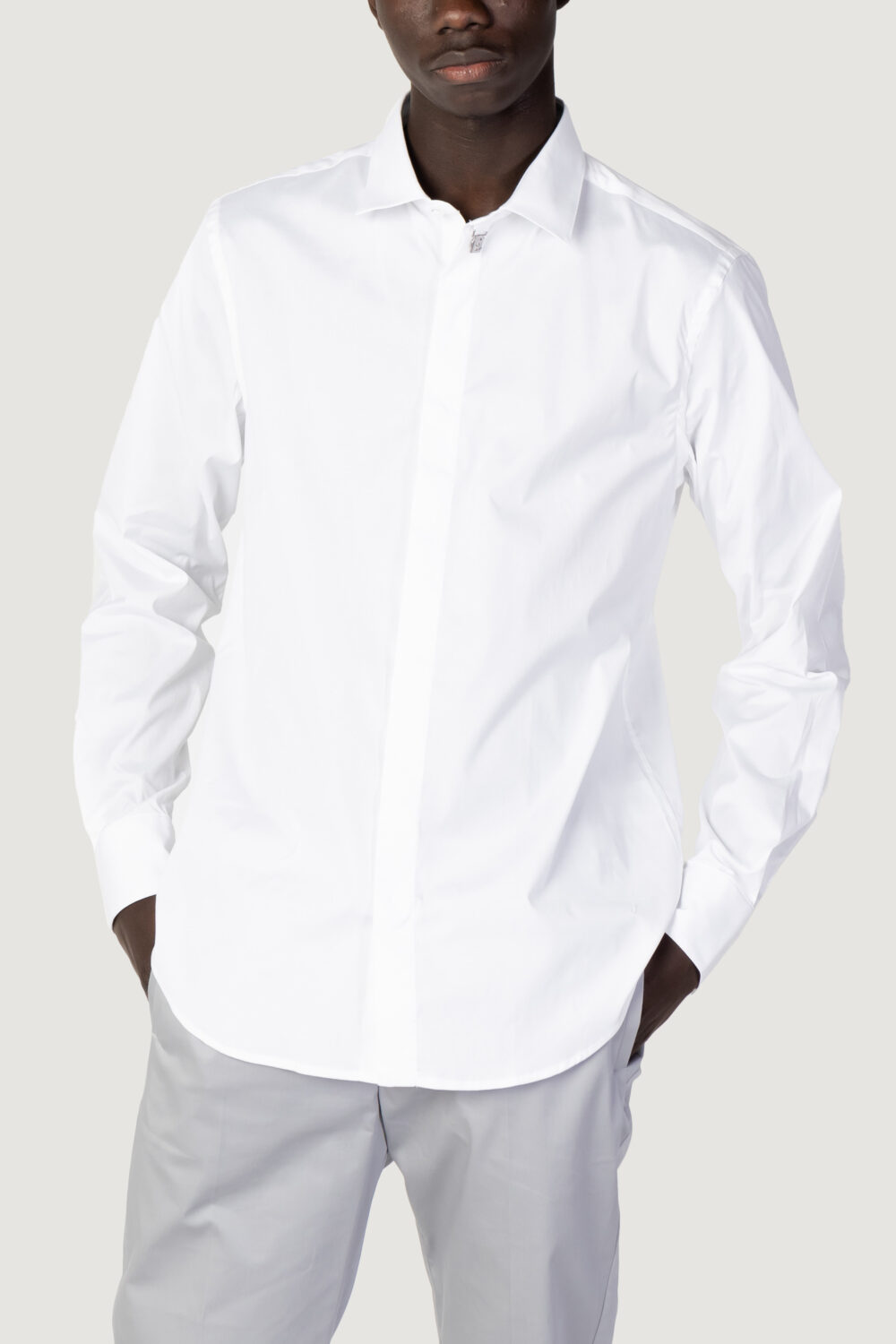 Camicia manica lunga COSTUME NATIONAL tinta unita Bianco - Foto 5