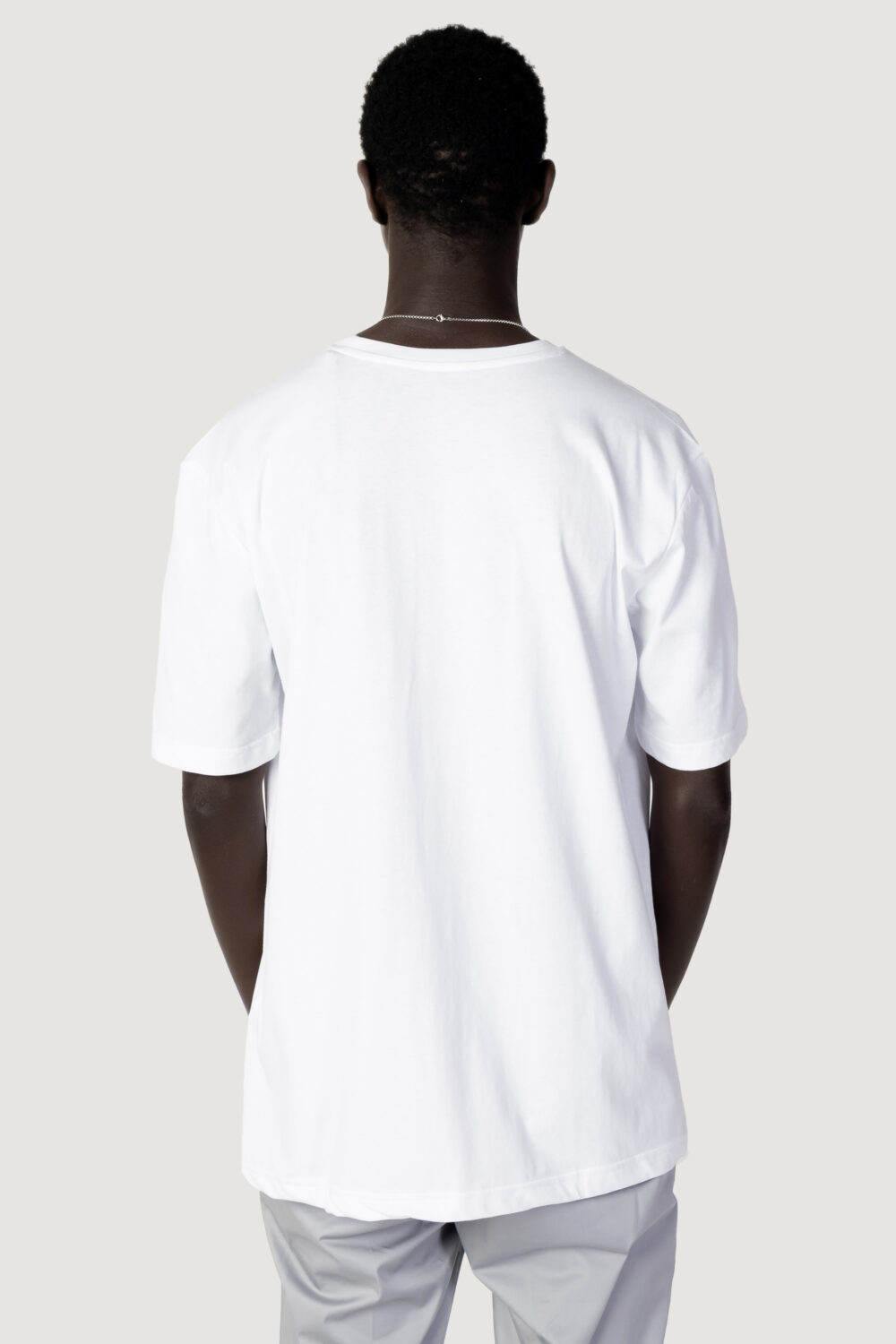 T-shirt COSTUME NATIONAL tinta unita logo Bianco - Foto 4