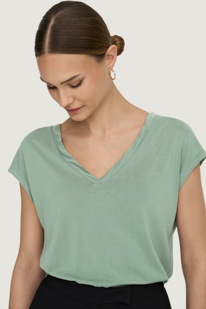 T-shirt Only onlfree s/s modal v-neck top jrs noos VERDE SALVIA