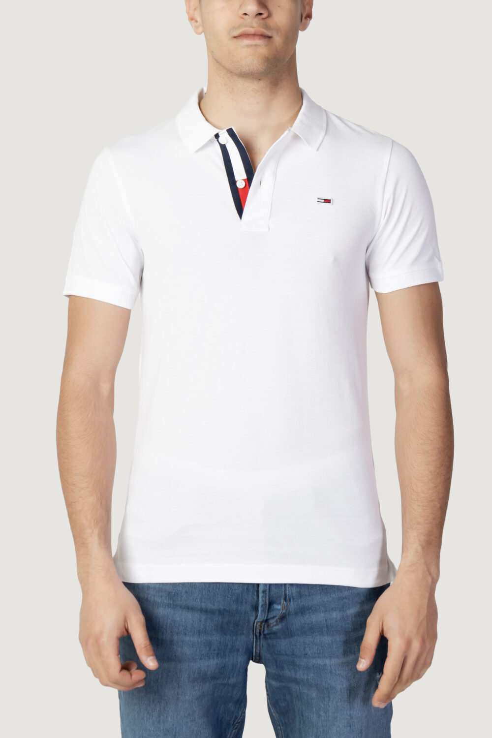 T-shirt Tommy Hilfiger Jeans tjm slim placket polo Bianco - Foto 1