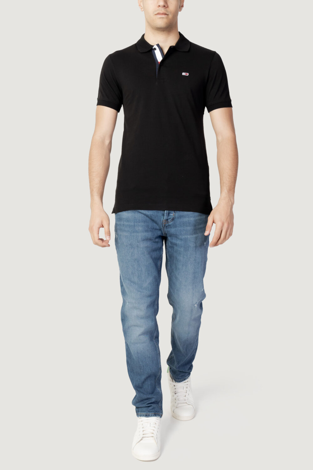 T-shirt Tommy Hilfiger Jeans tjm slim placket polo Nero - Foto 3