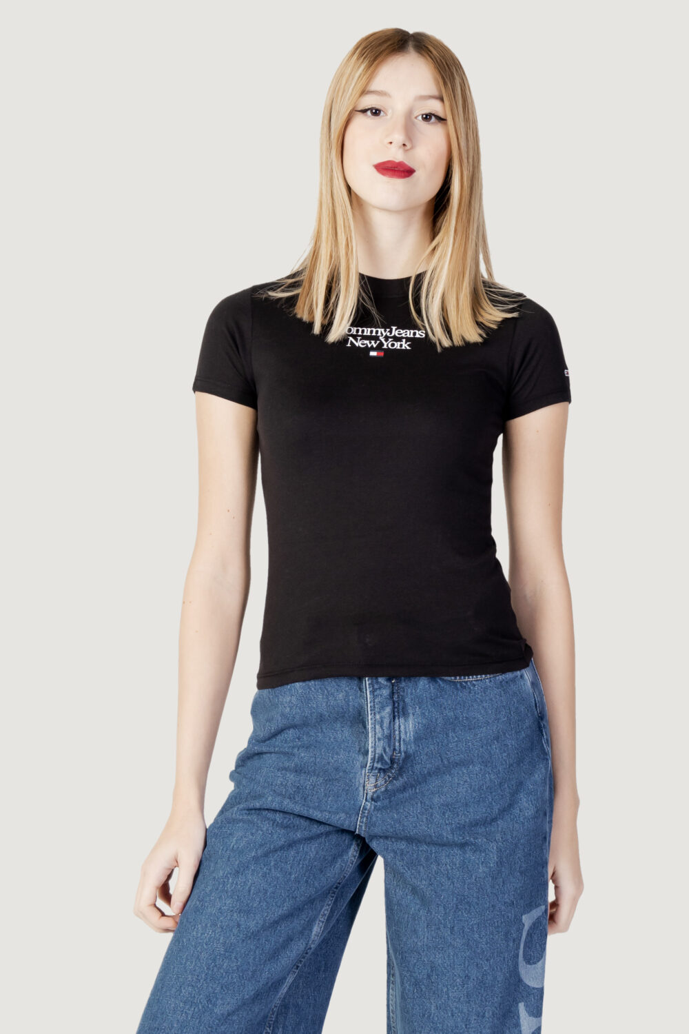 T-shirt Tommy Hilfiger Jeans tjw bby essential lo Nero - Foto 1
