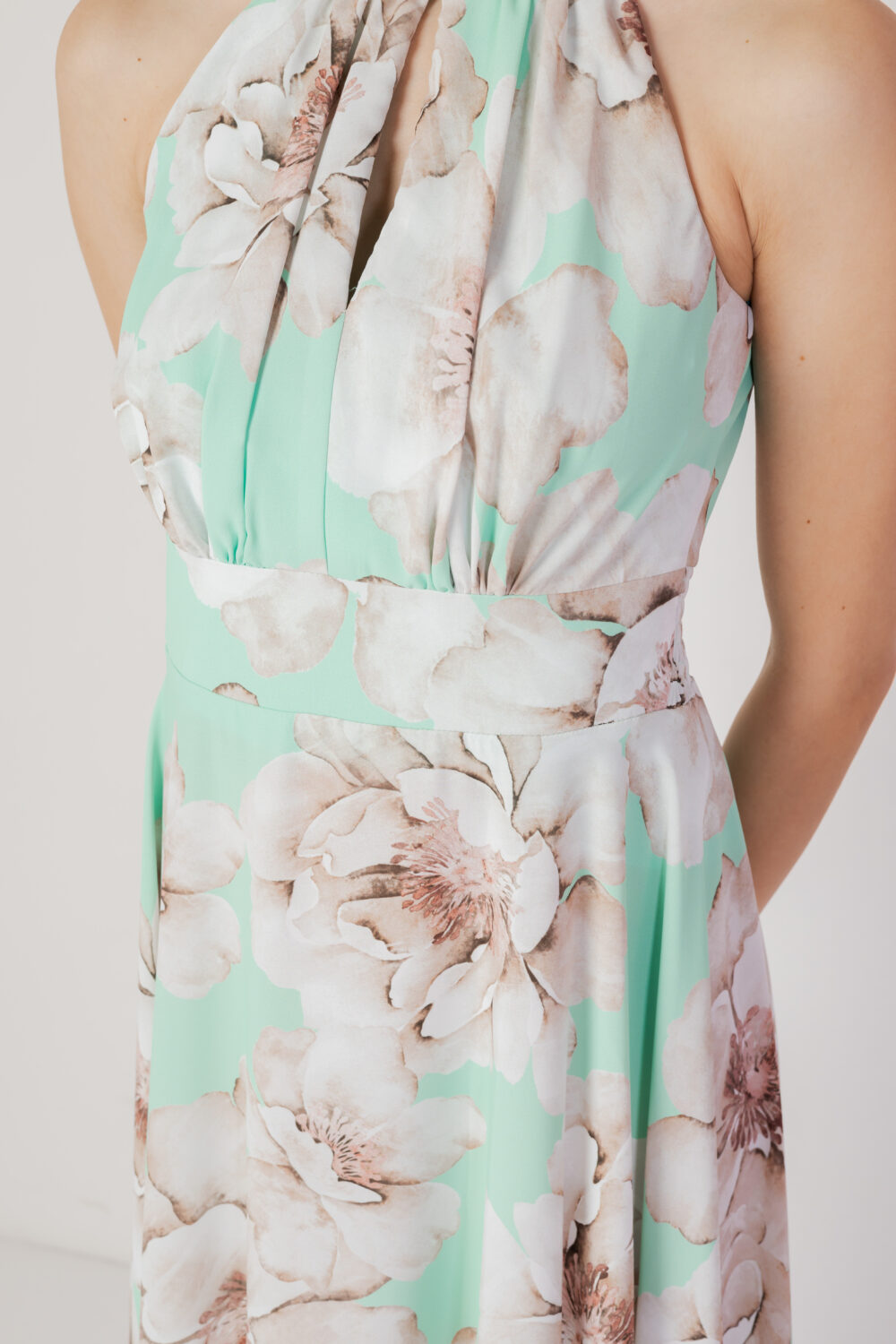 Vestito lungo Rinascimento stampa floreale Tiffany - Foto 4
