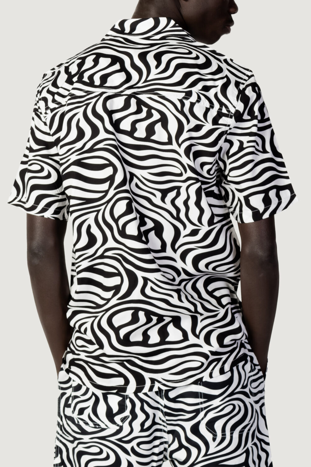 Camicia manica corta Dickies leesburg zebra Black-White - Foto 4
