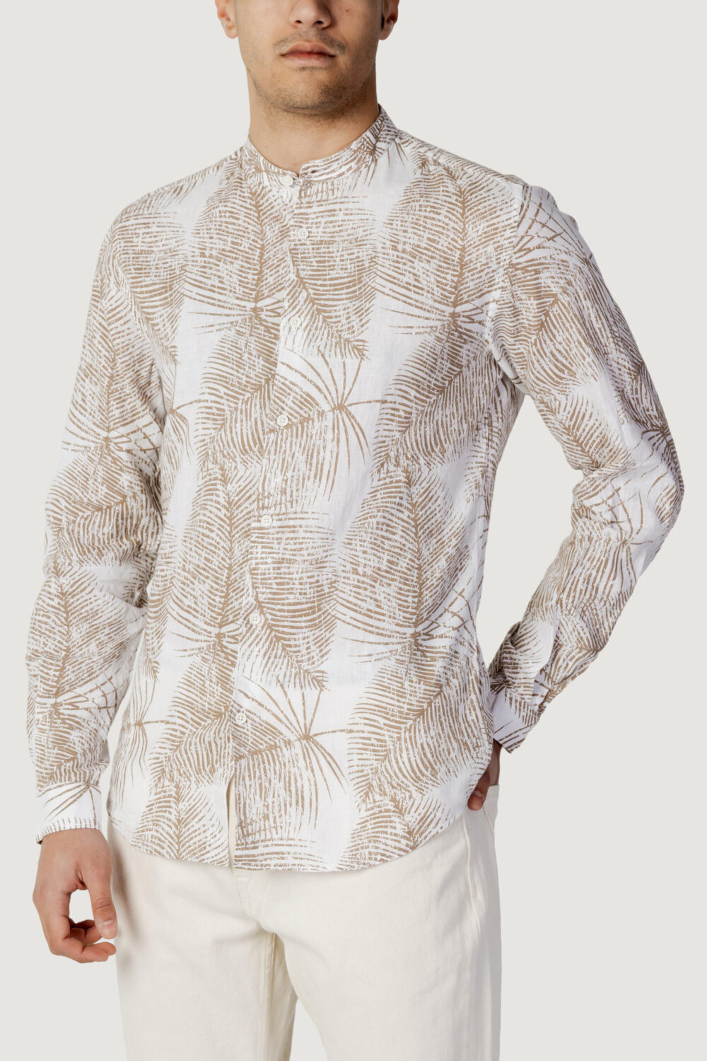 Camicia manica lunga Antony Morato camicia seoul slim fit Beige - Foto 3