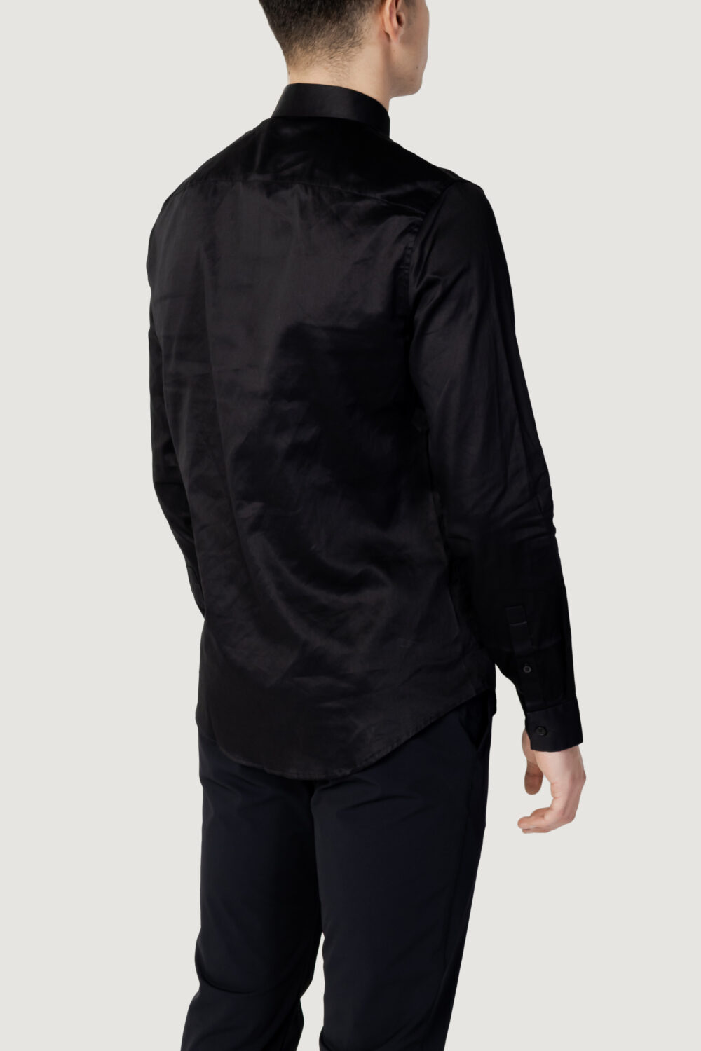 Camicia manica lunga Armani Exchange logo frontale Nero - Foto 4