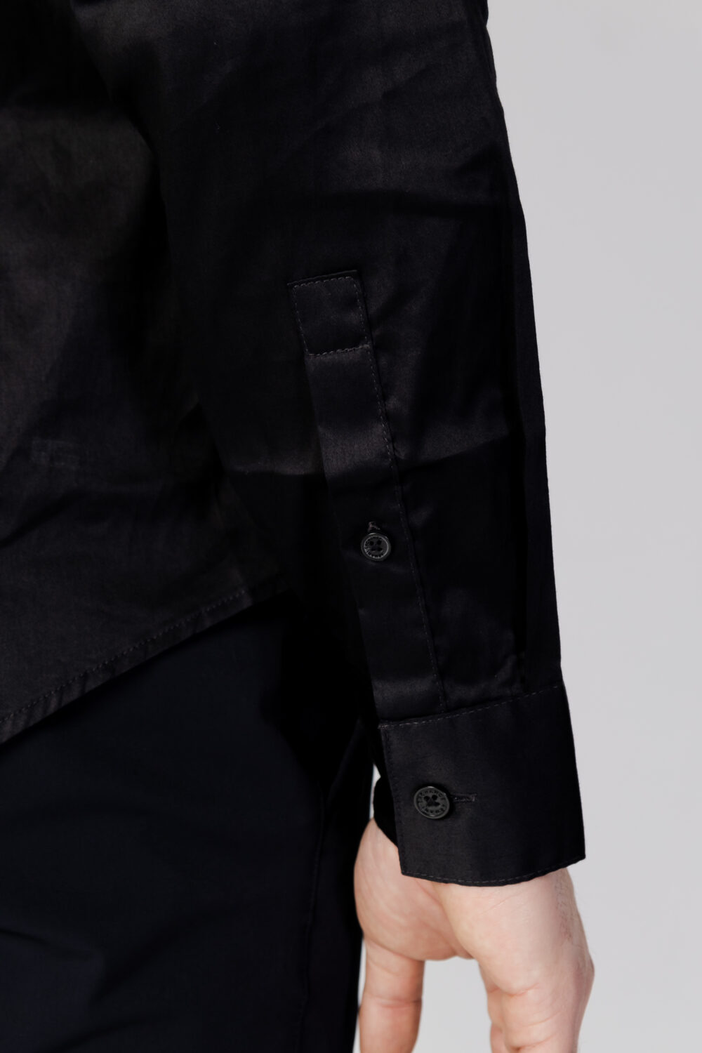 Camicia manica lunga Armani Exchange logo frontale Nero - Foto 5