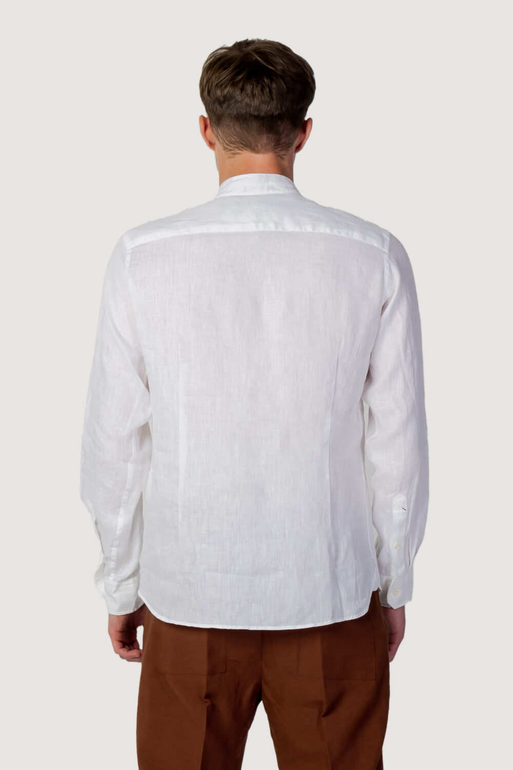 Camicia manica lunga U.S. Polo Assn. collo coreana Bianco - Foto 3