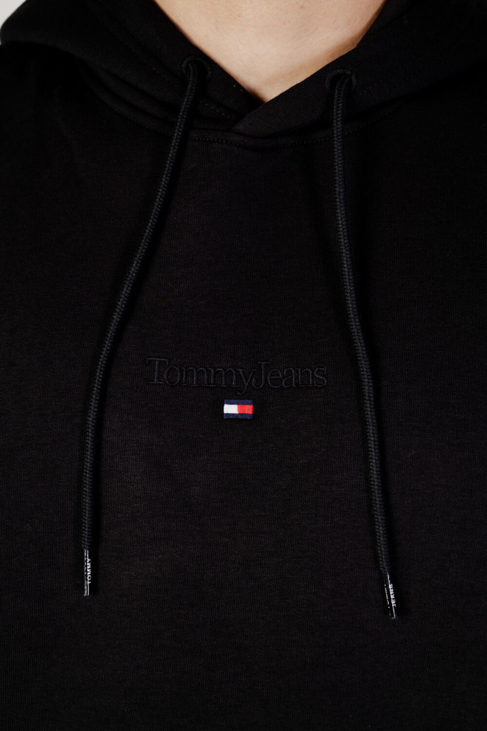 Felpa con cappuccio Tommy Hilfiger Jeans tjm reg tonal linear Nero - Foto 2