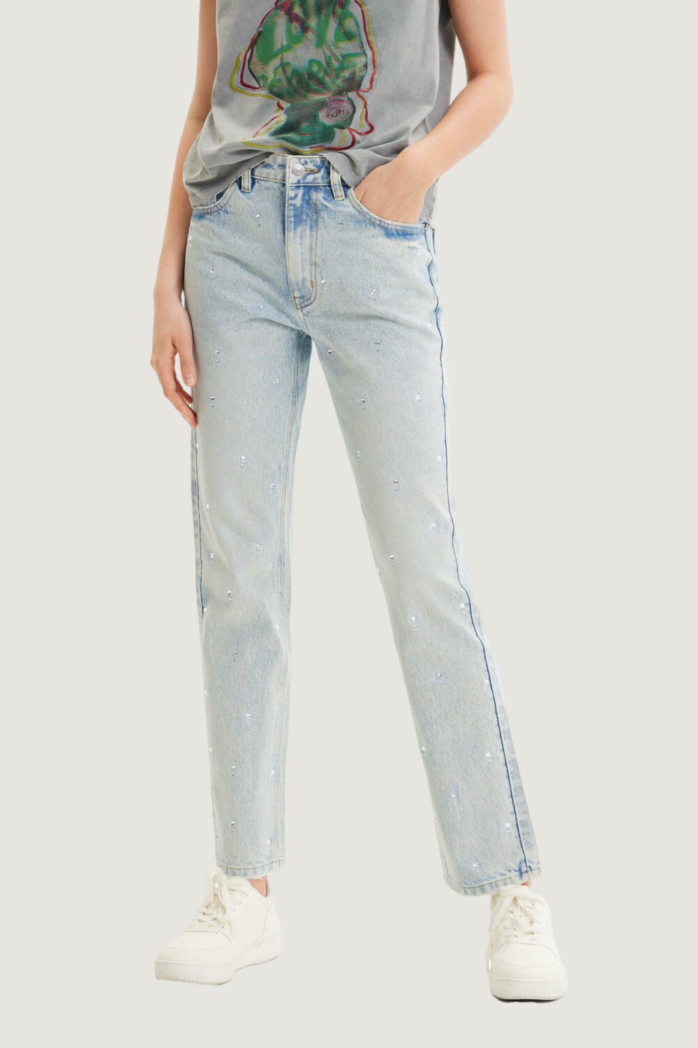 Jeans slim Desigual denim abril Denim chiaro - Foto 1