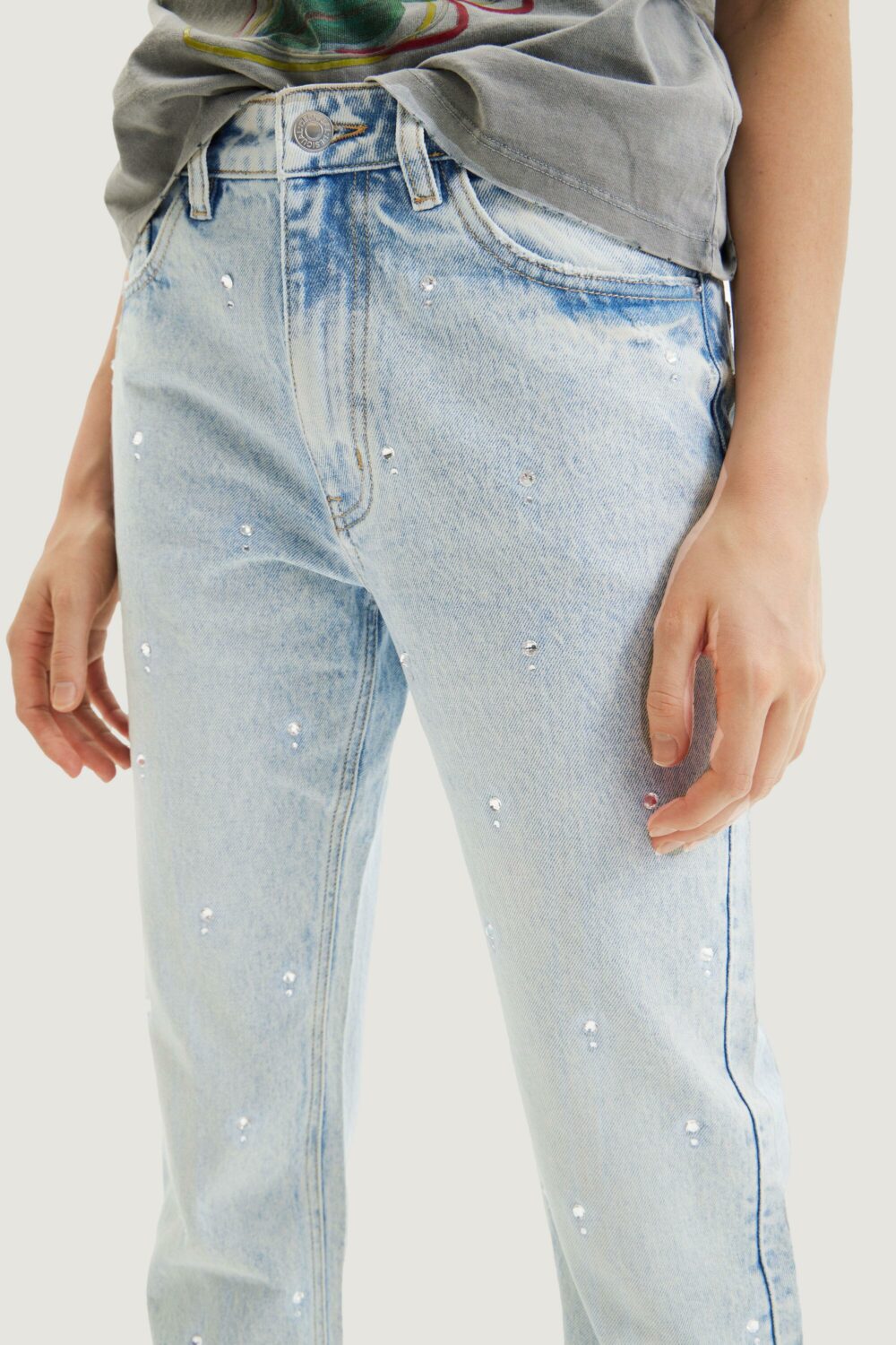 Jeans slim Desigual denim abril Denim chiaro - Foto 4