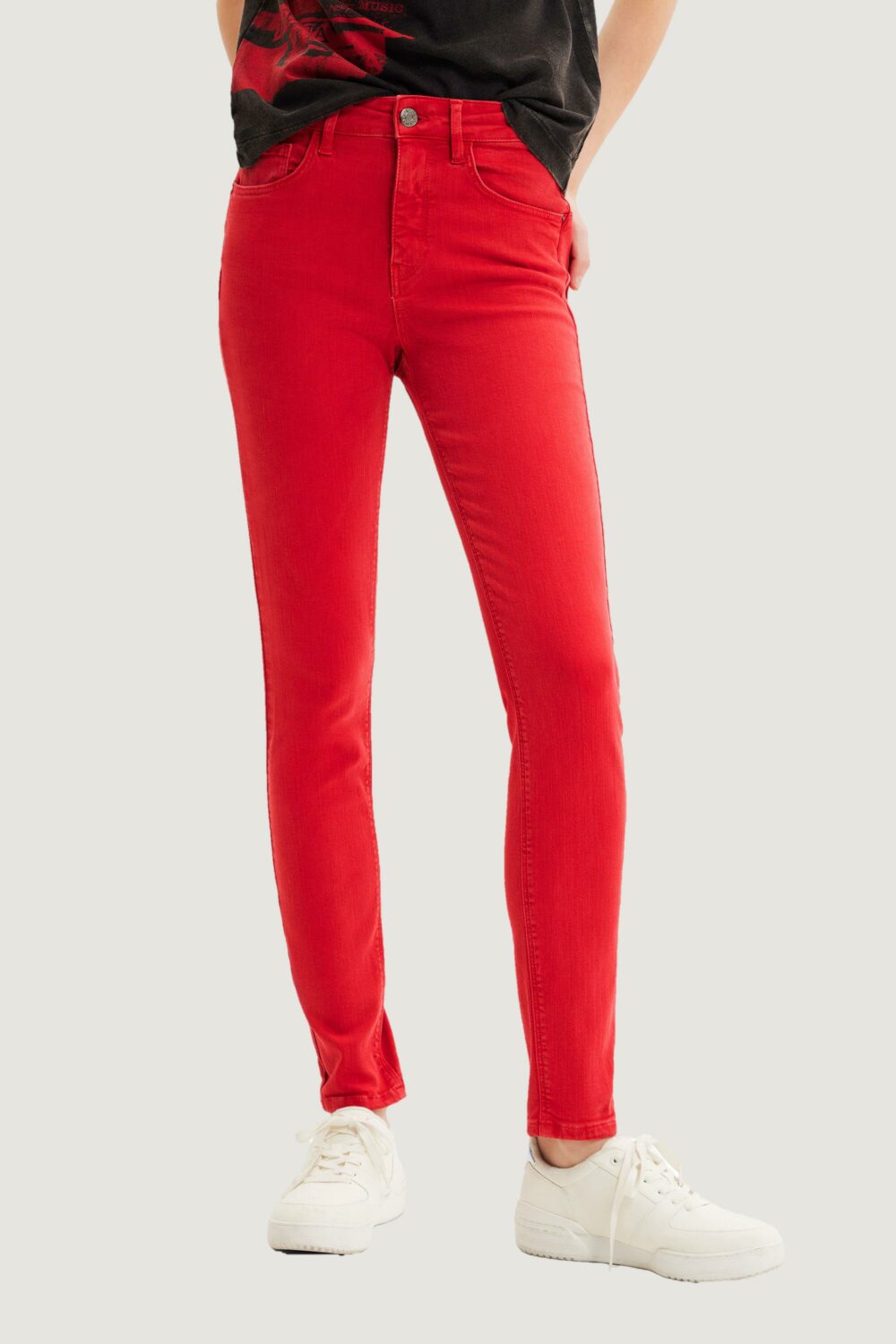 Jeans slim Desigual denim lia Rosso - Foto 1